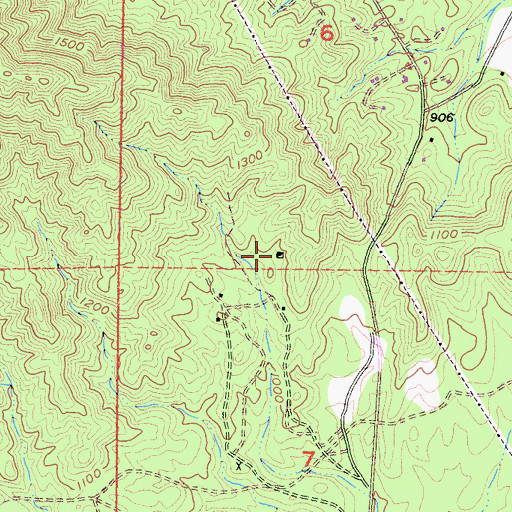 Topographic Map of Golden Chariot Mine, CA
