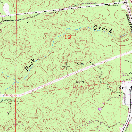 Topographic Map of Hogtown (historical), CA