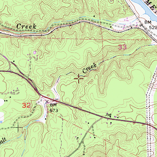 Topographic Map of Jefferson Mine, CA
