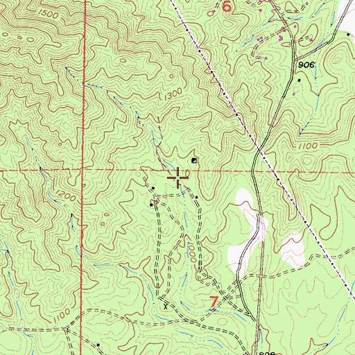 Topographic Map of Jubilee Mine, CA