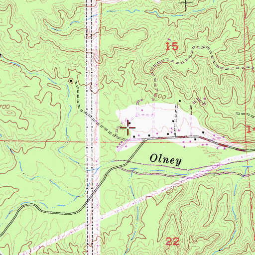 Topographic Map of Manzanita Mine, CA