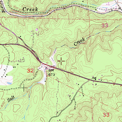 Topographic Map of Mountain Top Mine, CA