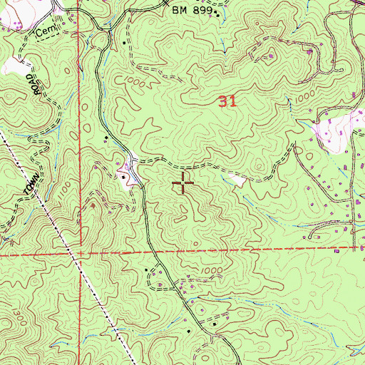 Topographic Map of Old Spanish Mine, CA