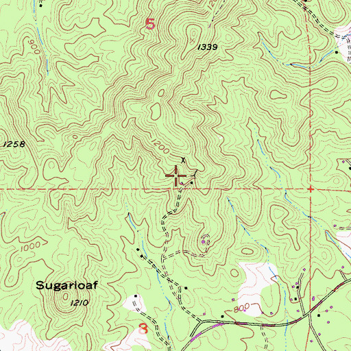 Topographic Map of Rattlesnake Mine, CA