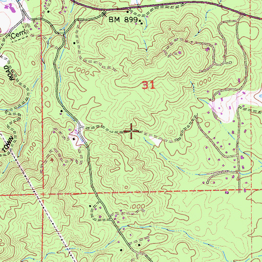 Topographic Map of Salee Mine, CA