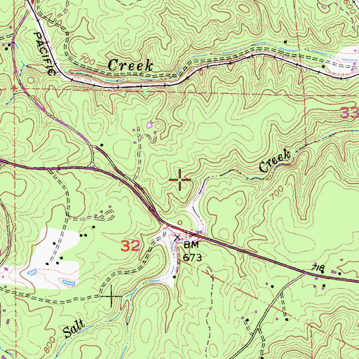 Topographic Map of Salt Creek Mine, CA