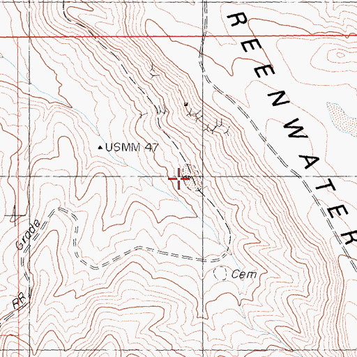 Topographic Map of Played Out Mine, CA