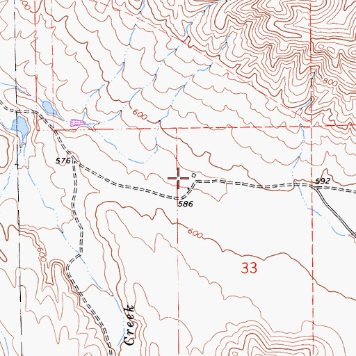 Topographic Map of Gaston Bide Ranch (historical), CA