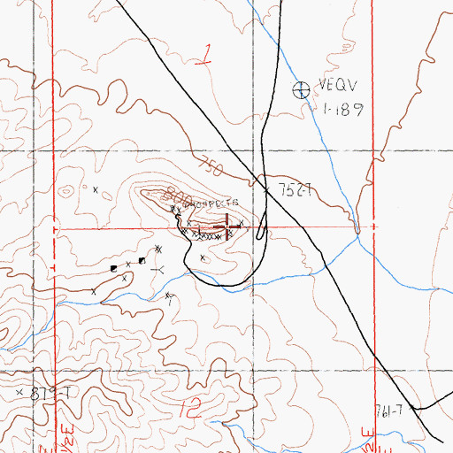 Topographic Map of Booth Mine, CA