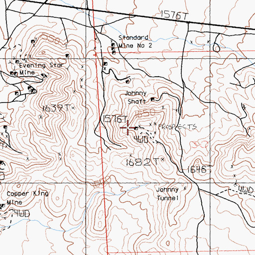 Topographic Map of Geer Dolomite Quarry, CA