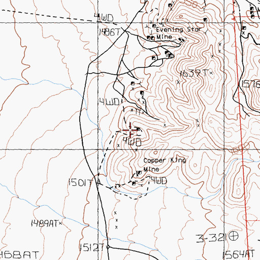 Topographic Map of Rex Prospect, CA