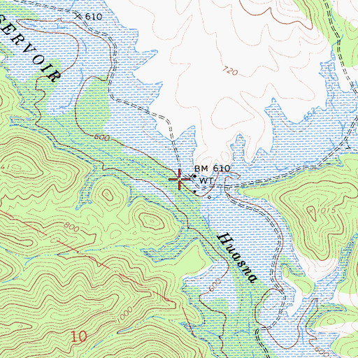 Topographic Map of Adams Ranch, CA