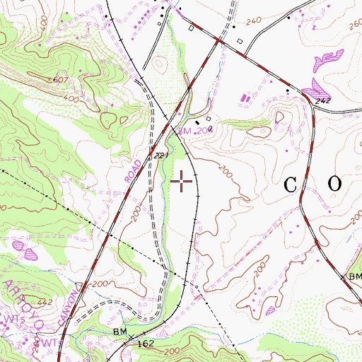 Topographic Map of Asphalt Mines (historical), CA
