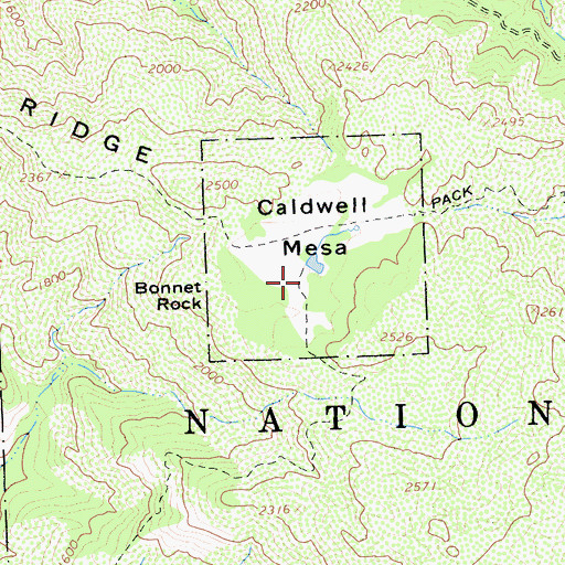 Topographic Map of Colwell Ranch (historical), CA