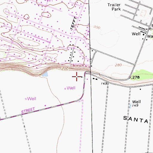 Topographic Map of Cuyama School (historical), CA