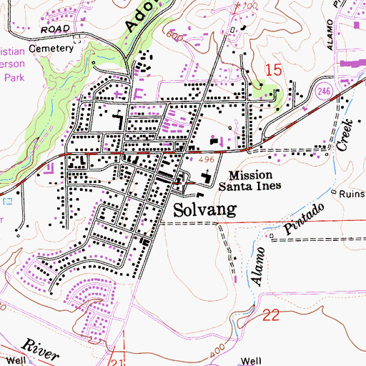 Topographic Map of Calahuasa (historical), CA