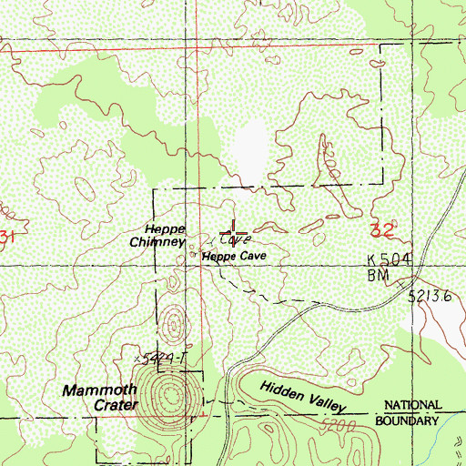 Topographic Map of Heppe Bridge, CA