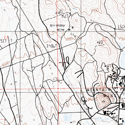 Topographic Map of Alice Prospect, CA