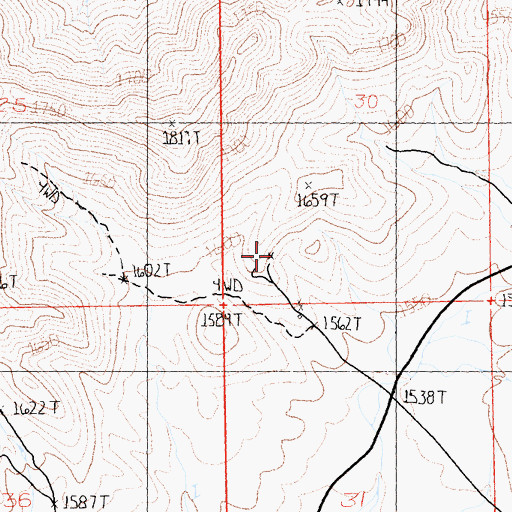 Topographic Map of Delfonte Sandstone Quarry, CA