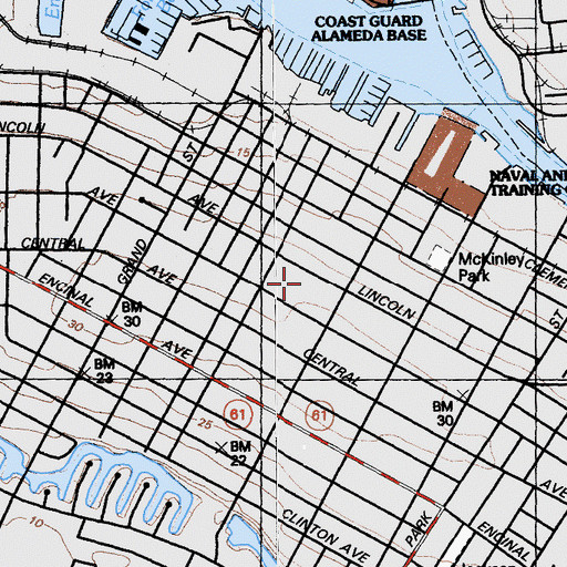 Topographic Map of Alameda Boys Club, CA