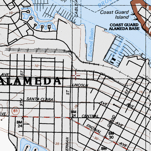 Topographic Map of Buena Vista Park, CA