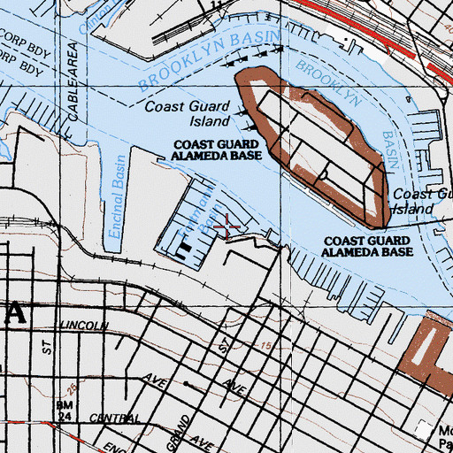 Topographic Map of Grand Harbor, CA