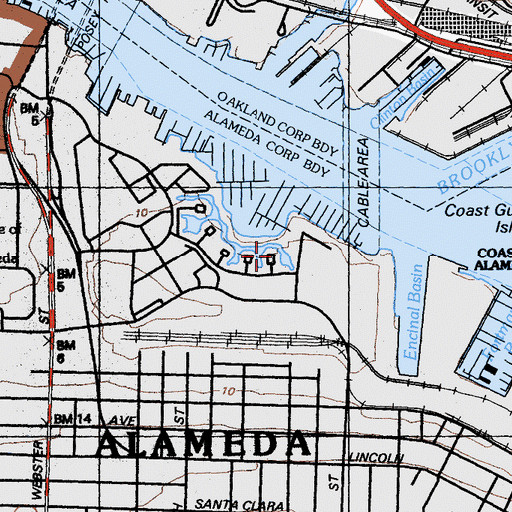 Topographic Map of Olympic Yacht Club, CA