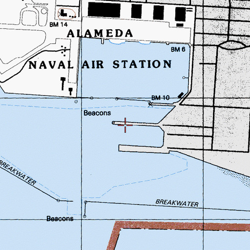 Topographic Map of Pier 2, CA