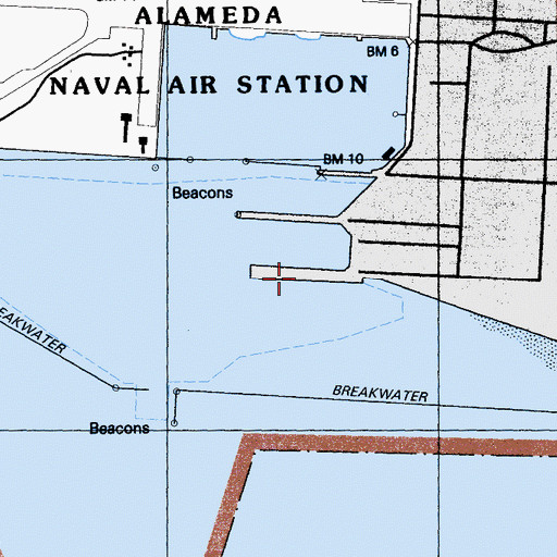 Topographic Map of Pier 3, CA