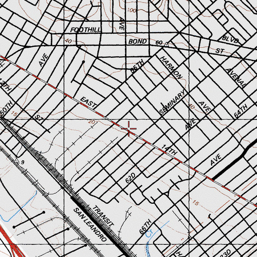 Topographic Map of Rainbow Recreation Center, CA