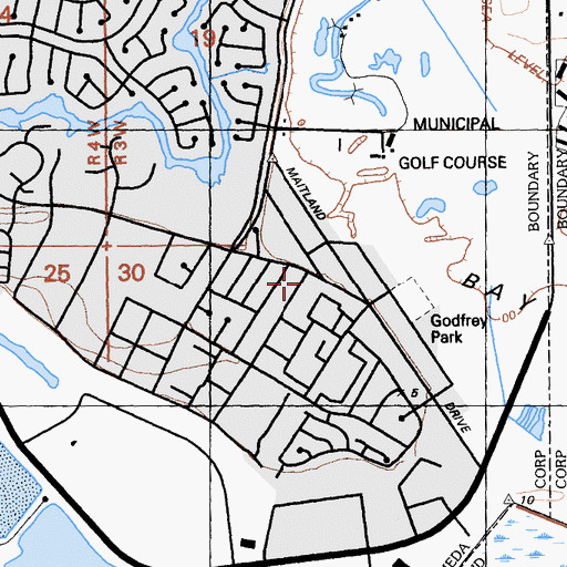 Topographic Map of Saint Albert Roman Catholic Church, CA