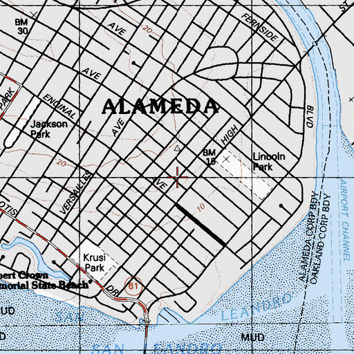 Topographic Map of Saint Philip Neri Roman Catholic Church, CA