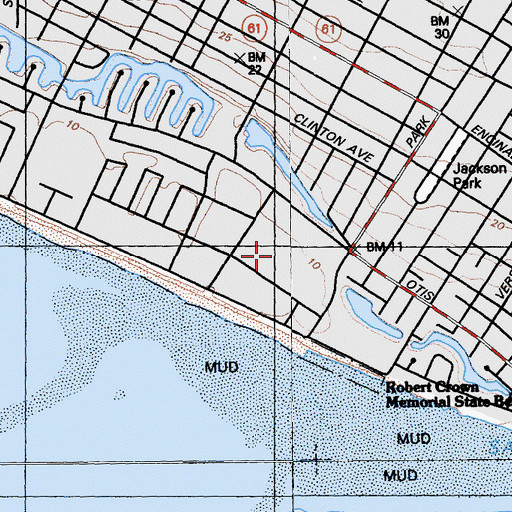 Topographic Map of South Shore Shopping Center, CA