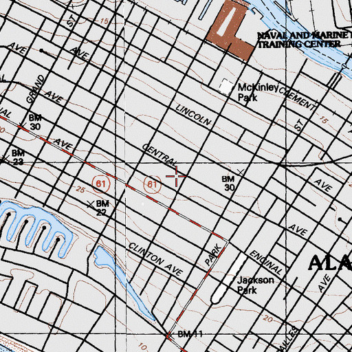 Topographic Map of Veterans Memorial Building, CA