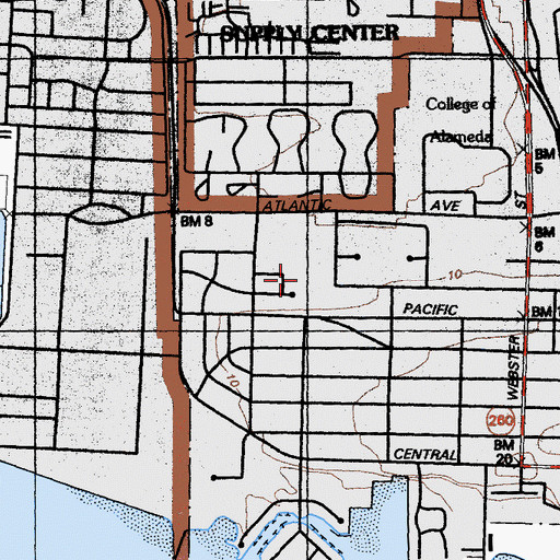 Topographic Map of Woodstock Park, CA