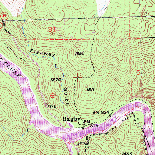 Topographic Map of Brill and Herley Prospect, CA