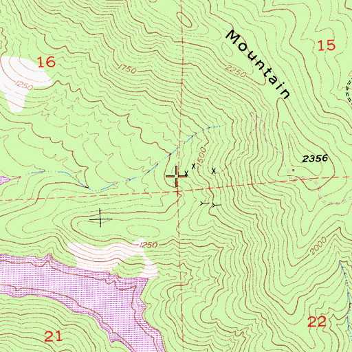 Topographic Map of Horseshoe Bend Mine, CA