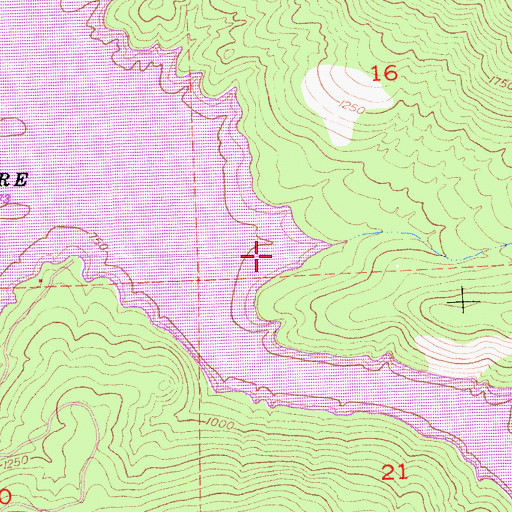 Topographic Map of Log Cabin Gulch, CA