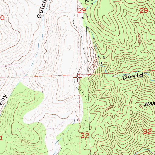 Topographic Map of Ming Prospect, CA
