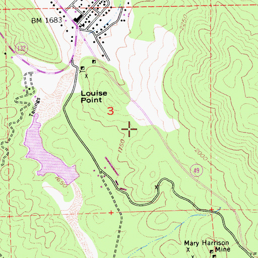 Topographic Map of Newtown (historical), CA