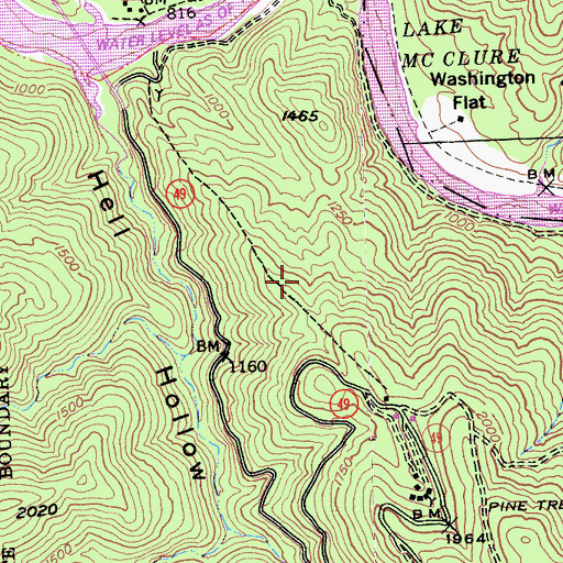 Topographic Map of Queen Specimen Mine, CA