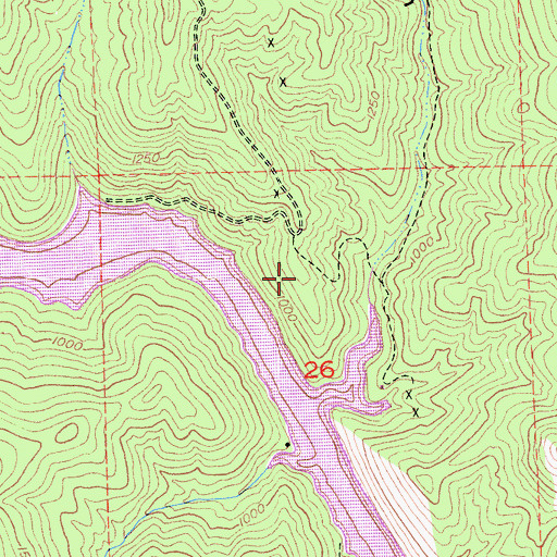 Topographic Map of Riverside Chrome Mine, CA
