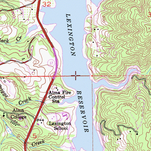Topographic Map of Alma (historical), CA