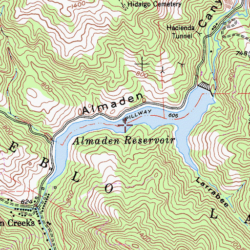Topographic Map of Cannons Resort (historical), CA