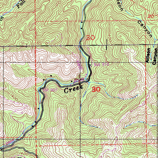 Topographic Map of Mountain Home, CA
