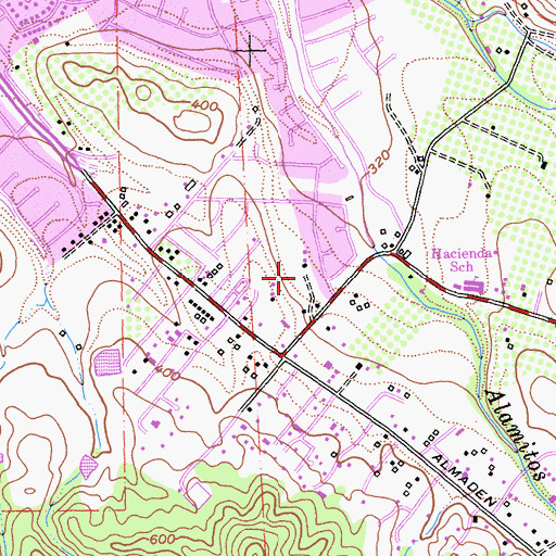 Topographic Map of New Almaden Station (historical), CA
