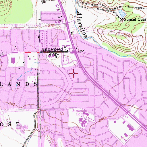 Topographic Map of Pioneer School (historical), CA