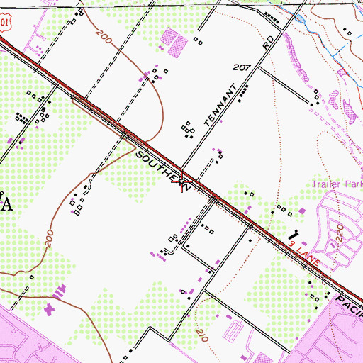 Topographic Map of Pomar (historical), CA