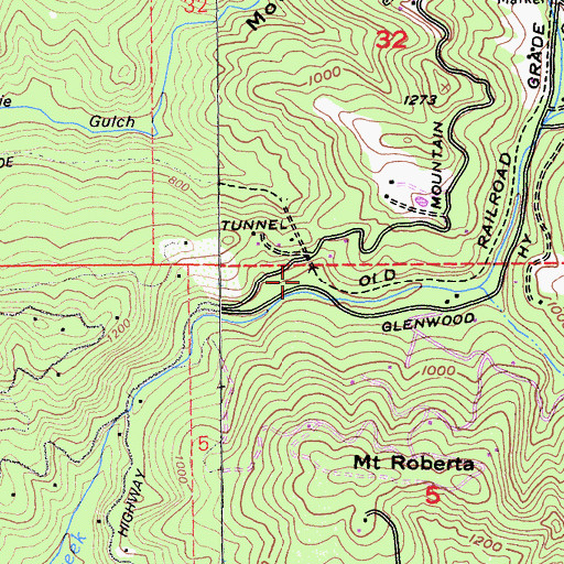 Topographic Map of Clems (historical), CA