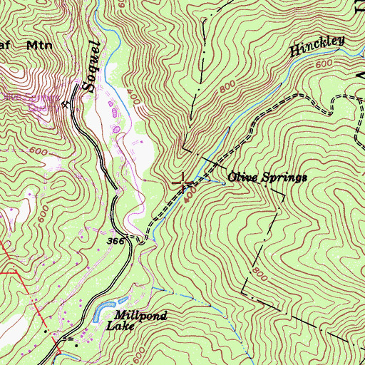 Topographic Map of Olive Springs (historical), CA